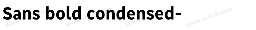 Sans bold condensed字体转换